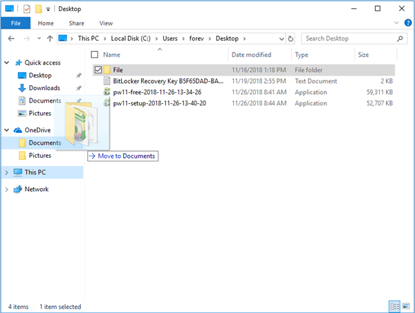 move file to OneDrive