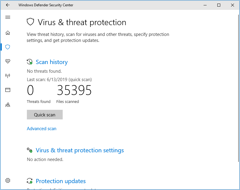 run Windows Defender