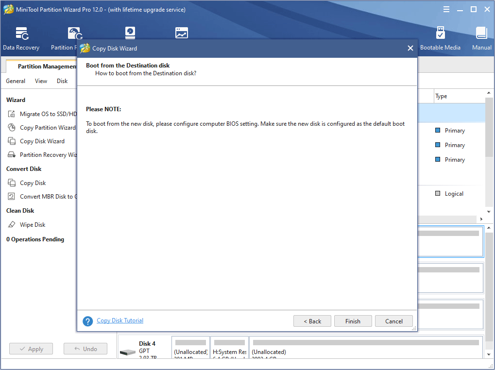 a note window pops up
