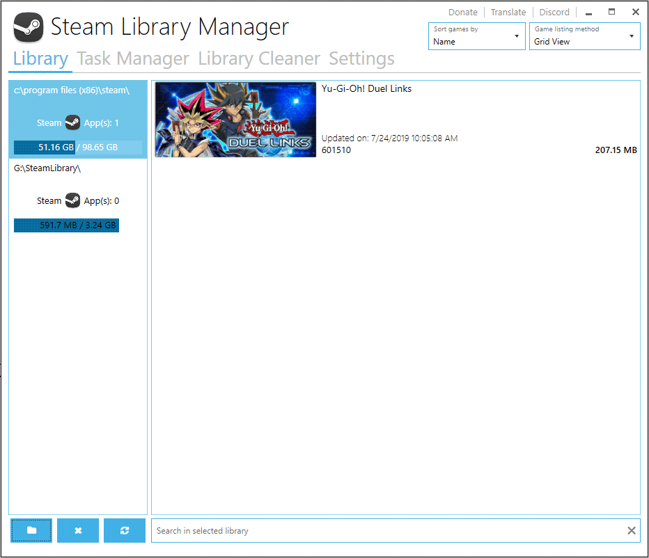 steam library manager