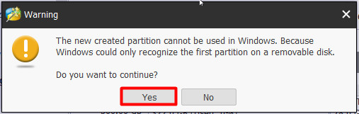 click yes