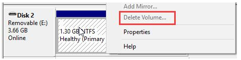 delete the volume
