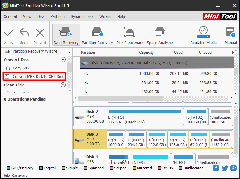 convert to gpt disk greyed out