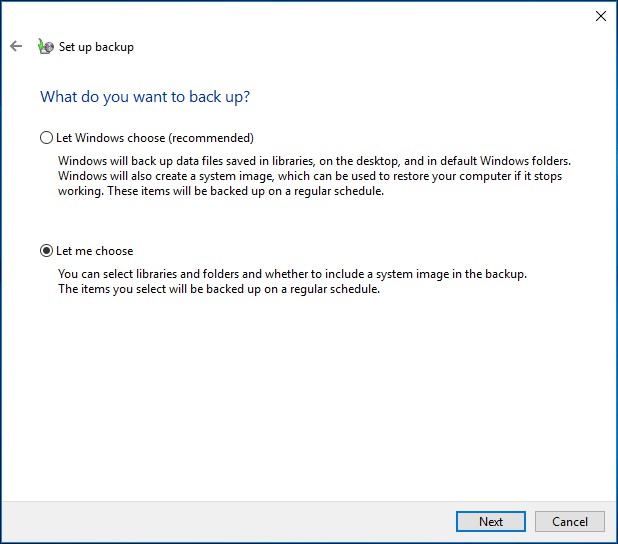 what do you want to back up