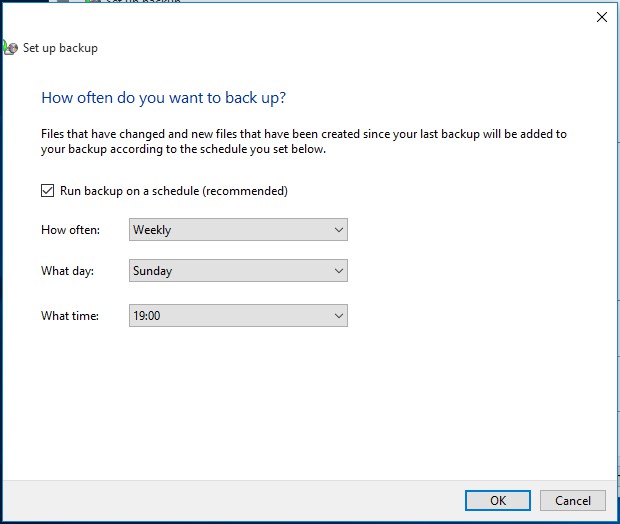 how often do you want to back up