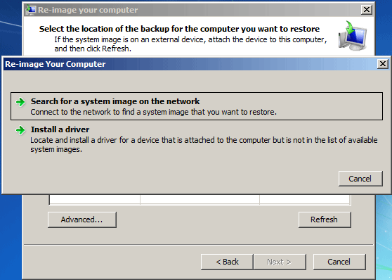 reimage your computer Windows 7