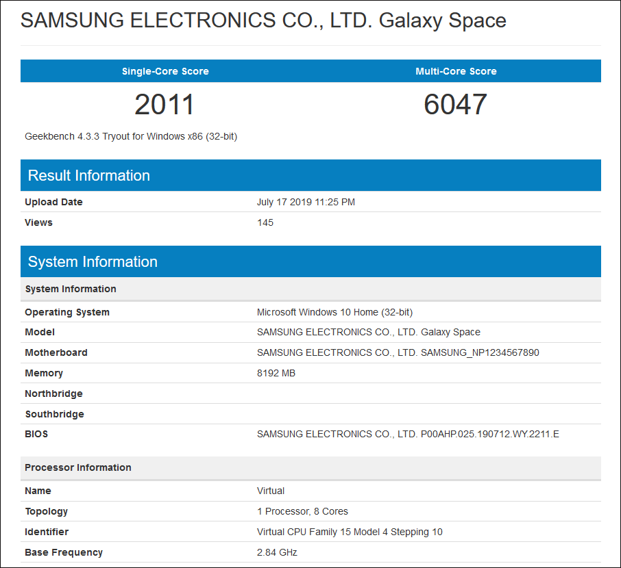 information about Samsung Galaxy Space