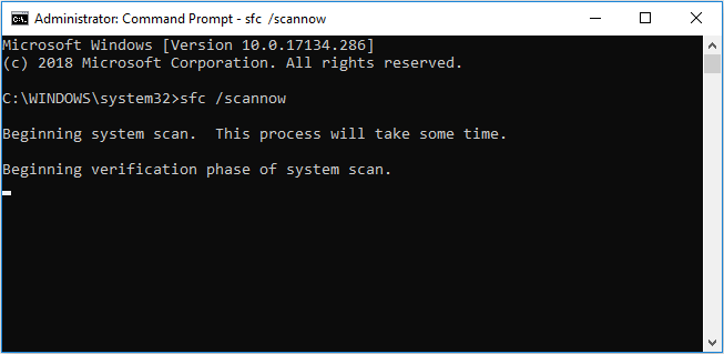 run sfc /scannow in command prompt