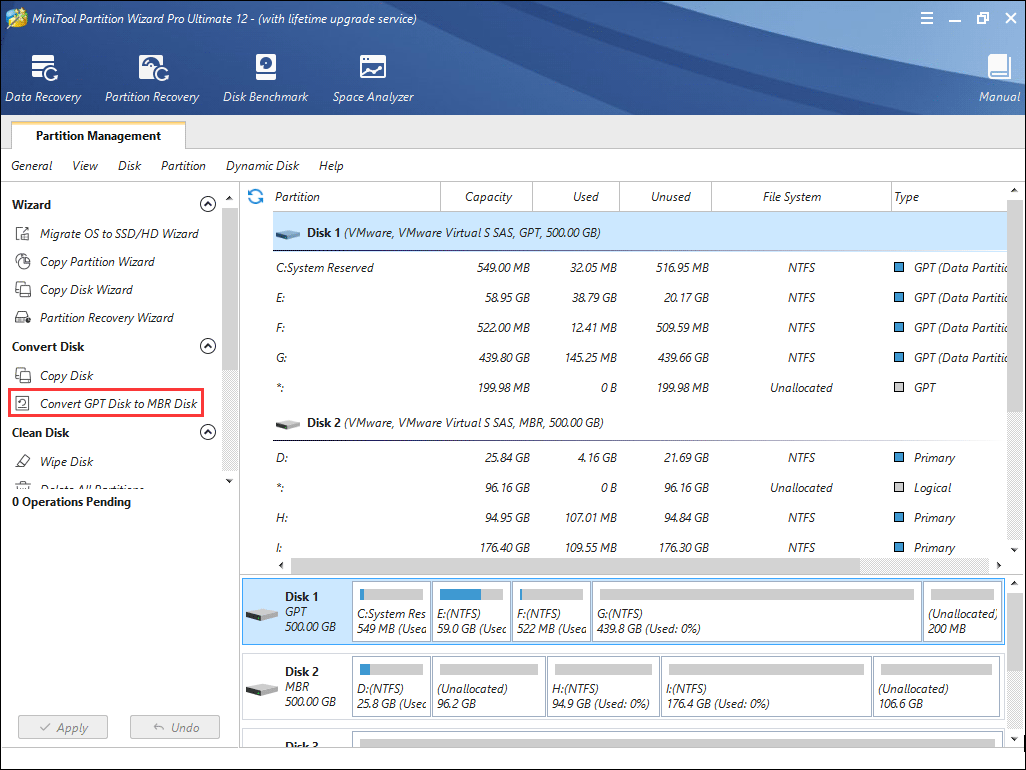 convert GPT to MBR
