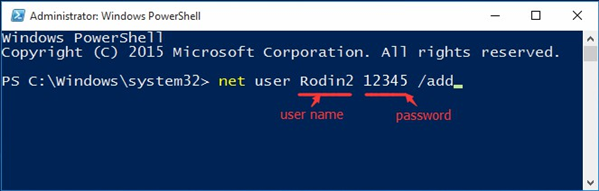 create new user account