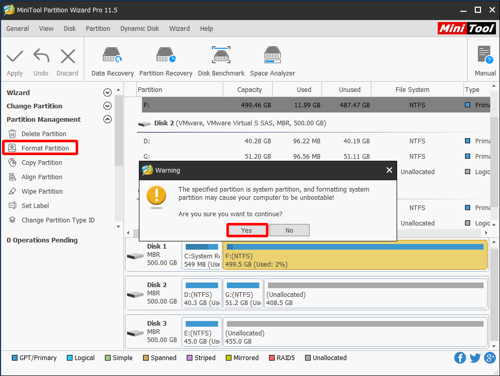 click Format Partition