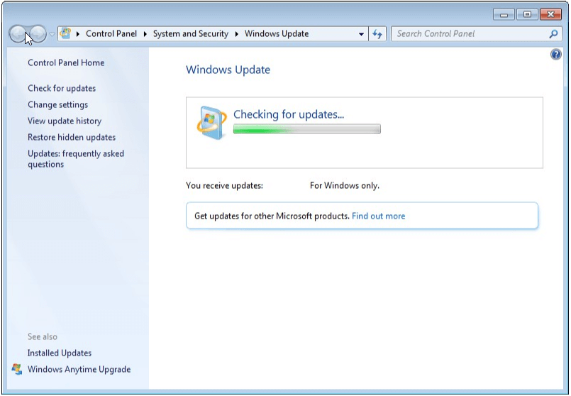 windows update duurt een eeuwigheid om te controleren op updates 2003
