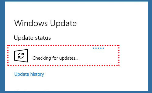 Windows update stuck on checking for updates