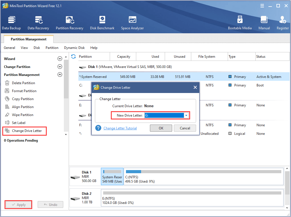 add a drive letter for the system reserved partition