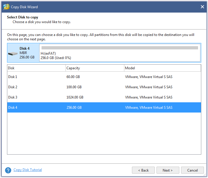 choose the micro SD card as the source disk