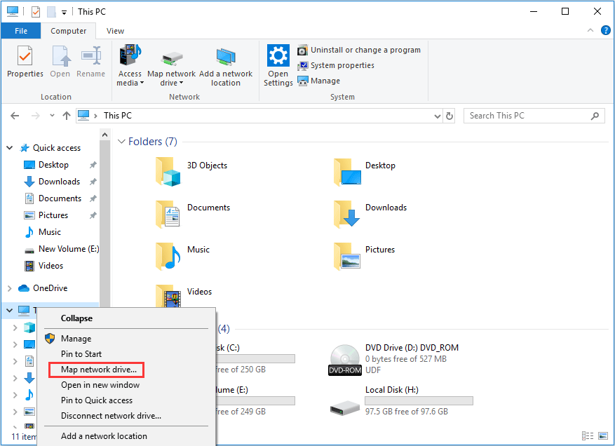How to use microsoft onedrive as a mapped drive fscclas