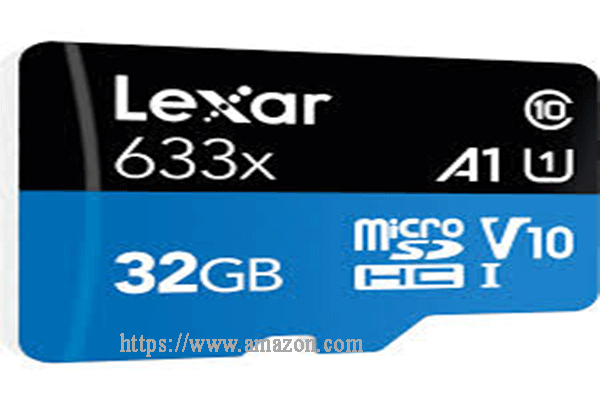 the appearance of Lexar 633 x 32GB microSDHC UHS-1