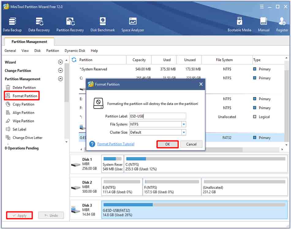 format USB flash drive