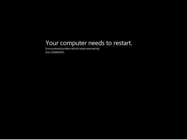 black screen of death