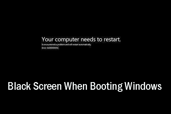 black screen when booting windows thumbnail