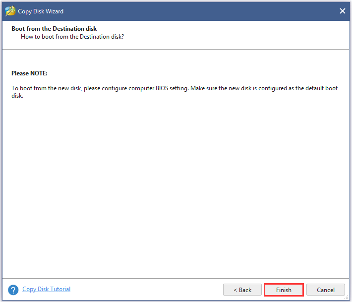 click the finish button on the pop-up window
