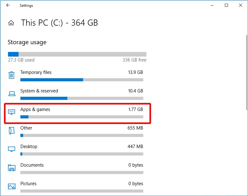 how much storage space does windows 10 take