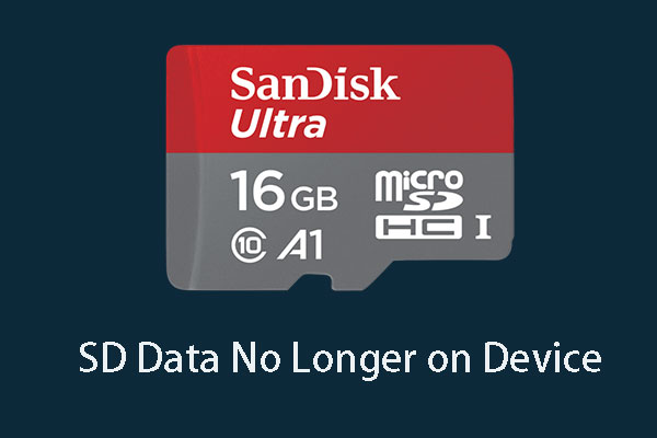 SD data on longer on device