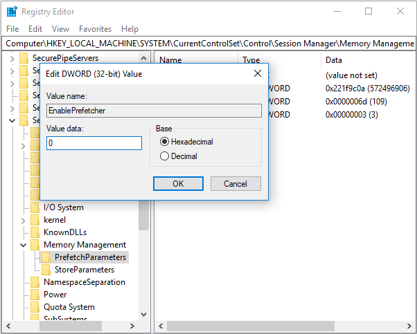 disable Prefetch