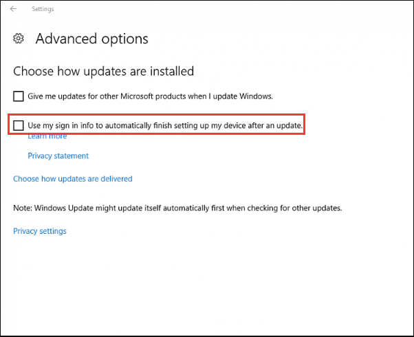 disable the feature in previous versions of Windows 10