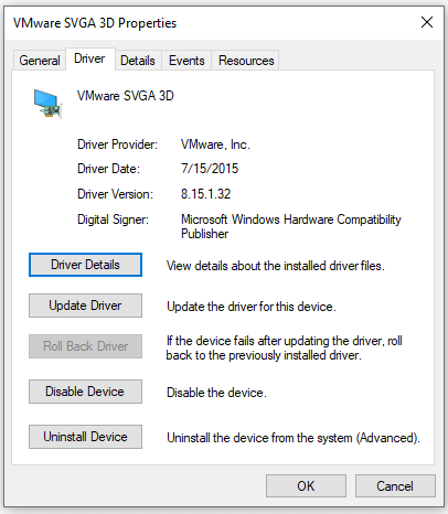 view the detailed information of the adapter