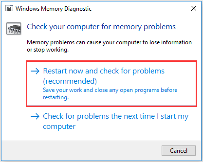 restart now and check for problems