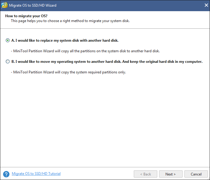 choose a migrating method