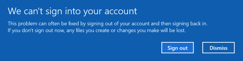 We can't sign into your account