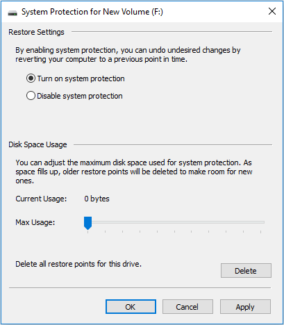 delete old restore points