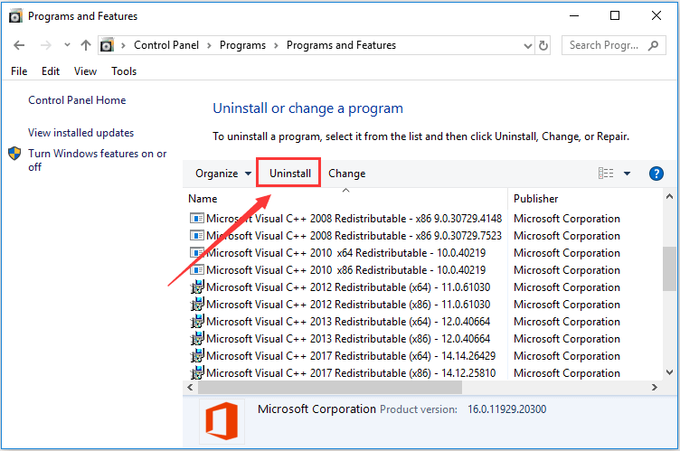 uninstall the trial version of MS Office