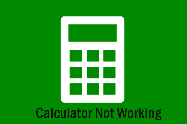 windows calculator not working