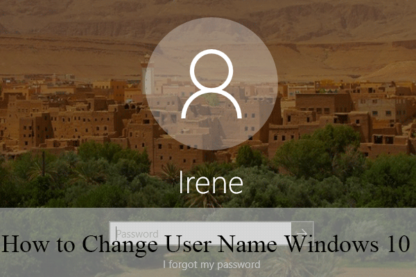 change user name Windows 10