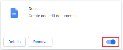 disable extensions