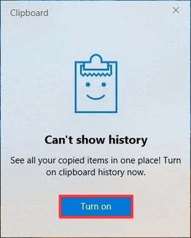 click Turn on