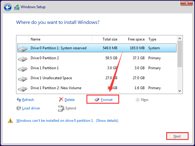 enter current volume label for drive