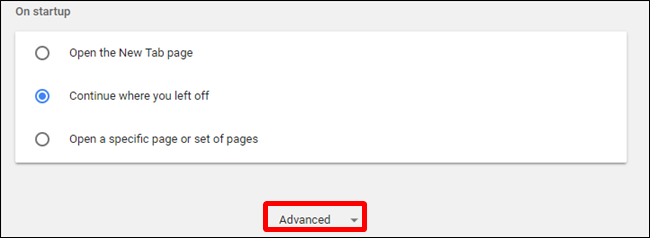 click Advanced inside the Settings tab