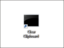 the Clear Clipboard shortcut icon