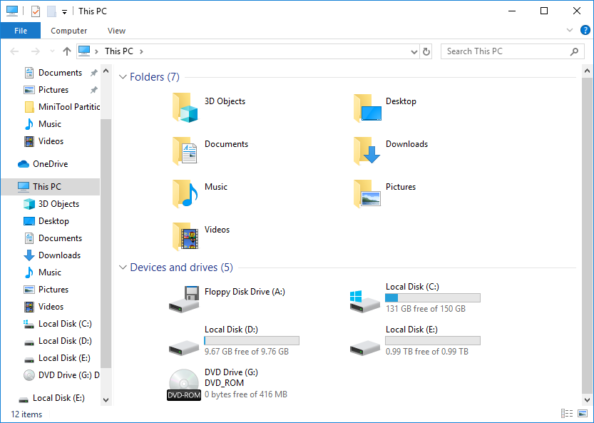 drive F disappears from File Explorer