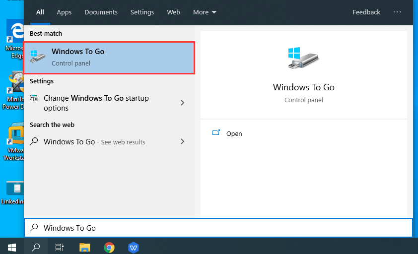click Windows To Go