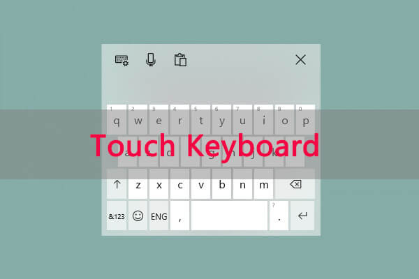 how to use the touch keyboard