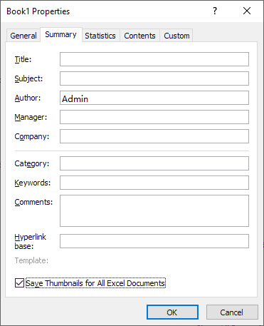 check Save Thumbnails for All Word Documents