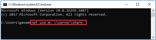 how to map network drive windows 10 cmd