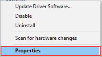 click Properties