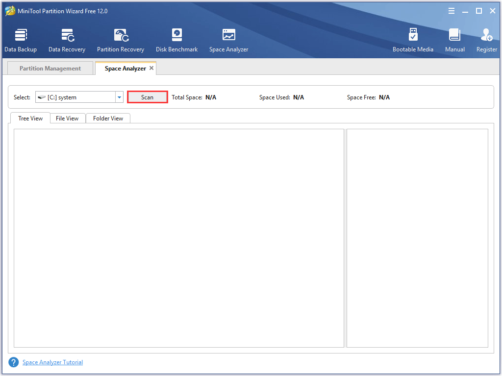 select C drive and click Scan
