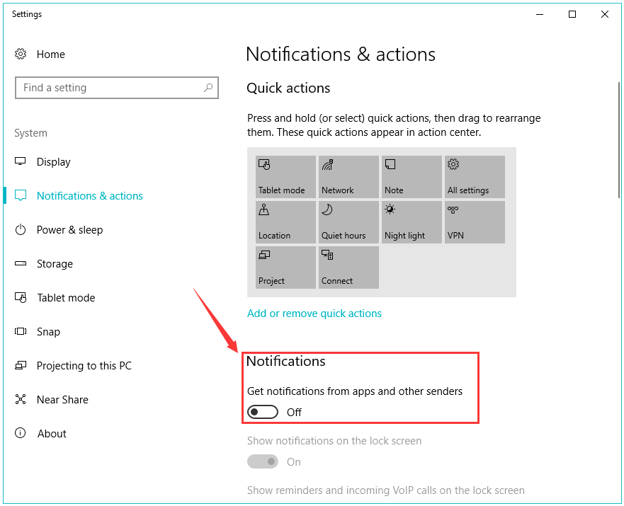 turn off notifications for apps